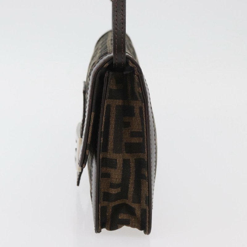 【日本直送】FENDI Zucca帆布Mamma Baguette單肩包 黑色棕色 正品 176746SAV-2