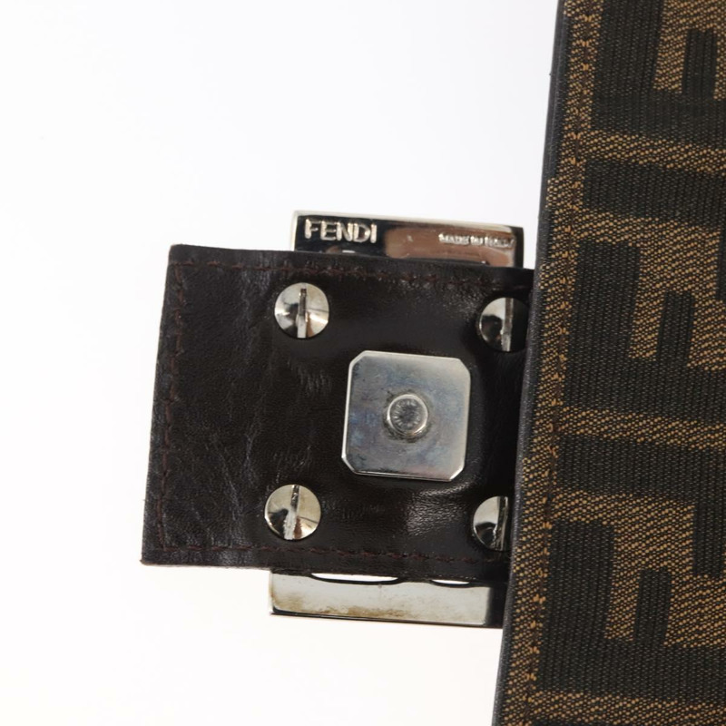 【日本直送】FENDI Zucca帆布Mamma Baguette單肩包 黑色棕色 正品 176746SAV-8