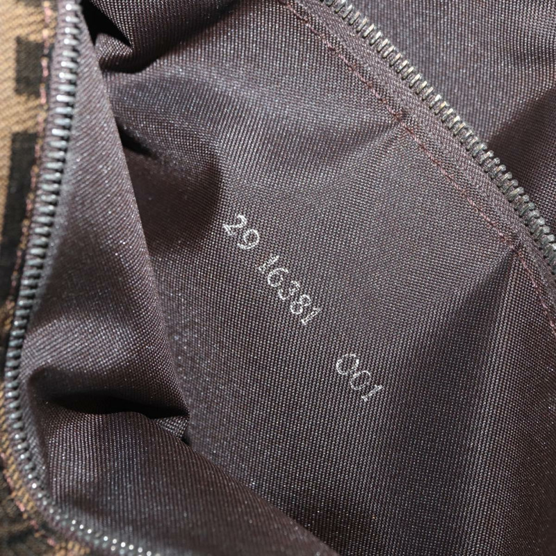 【日本直送】FENDI Zucca帆布Mamma Baguette單肩包 黑色棕色 正品 176746SAV-10