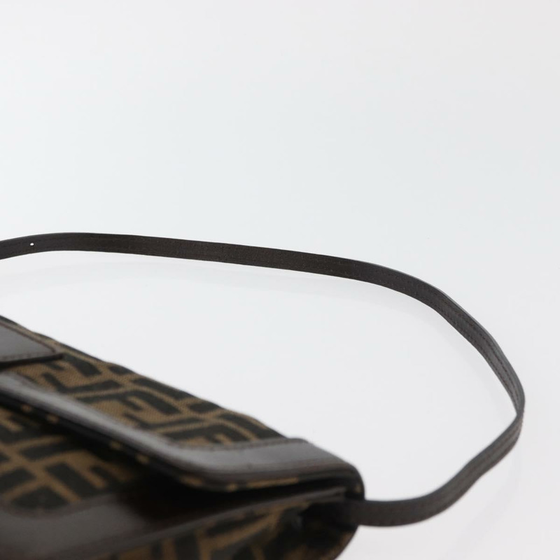 【日本直送】FENDI Zucca帆布Mamma Baguette單肩包 黑色棕色 正品 176746SAV-13