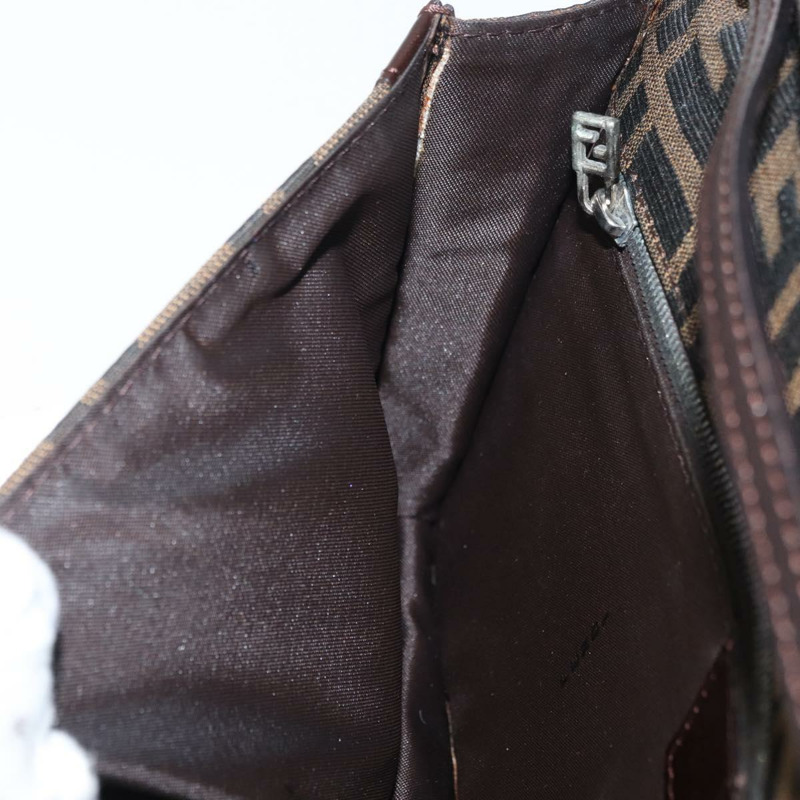 【日本直送】FENDI Zucca帆布Mamma Baguette單肩包 黑色棕色 正品 176746SAV-20
