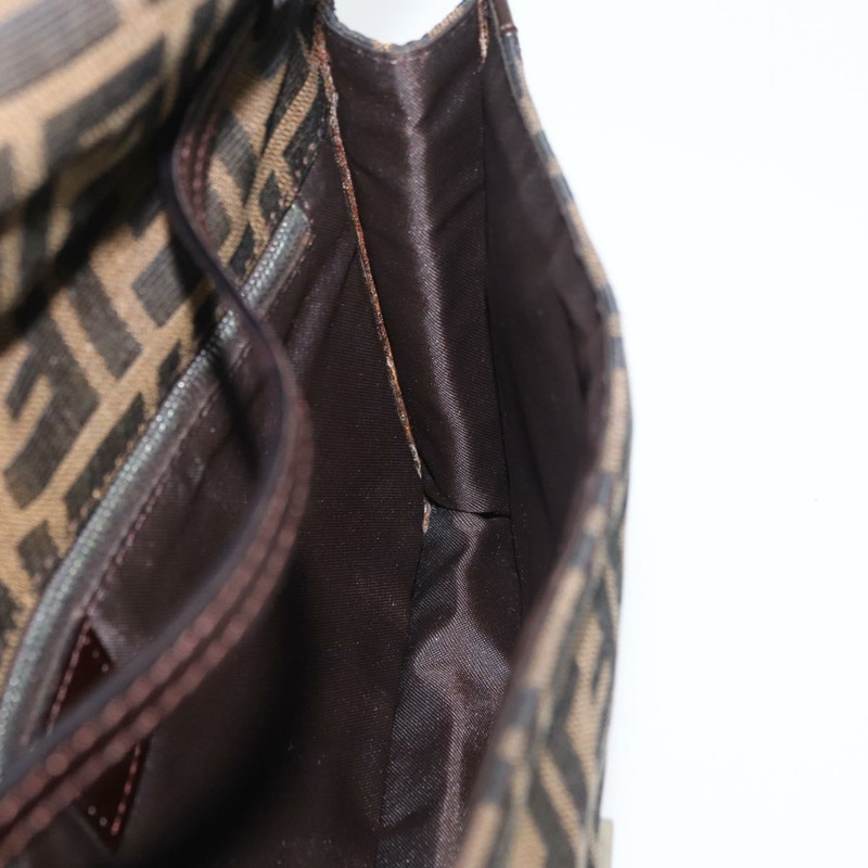【日本直送】FENDI Zucca帆布Mamma Baguette單肩包 黑色棕色 正品 176746SAV-21