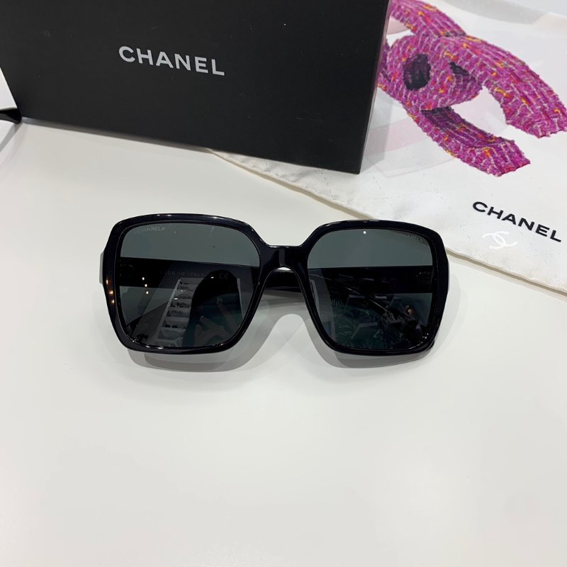 Chanel Ch5408 爆款金字方框太陽眼鏡 全新全配-2