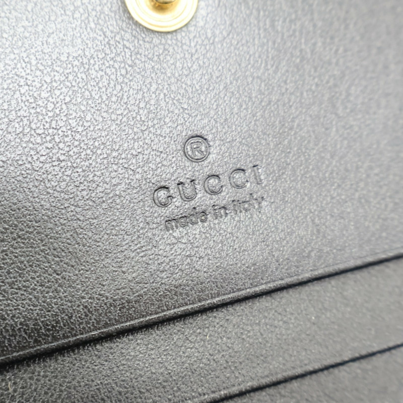 黑色 牛皮 GG Marmont 雙折短夾【GUCCI 古馳】 466492-5