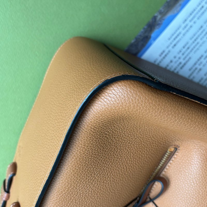 ::LOEWE:: Hammock Compact 焦糖色柔軟粒面小牛皮吊床肩背包-6