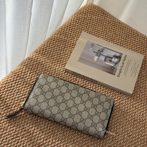 S5441-Gucci 老花拉鍊長夾410103