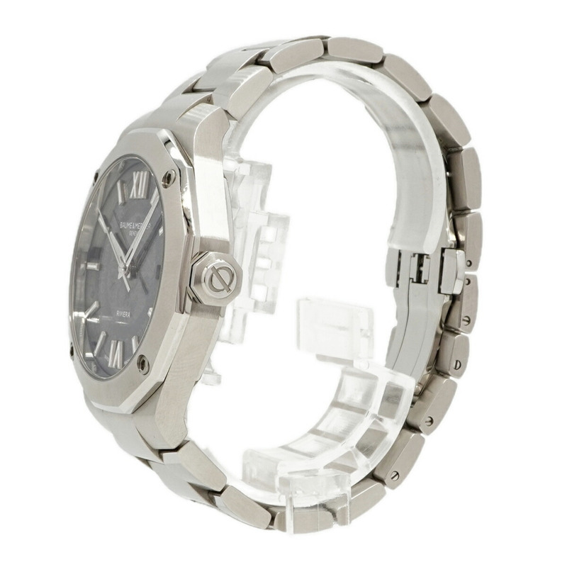 名士 (Baume & Mercier) Riviera Baumatic M0A10702 灰色錶盤男士腕錶-1