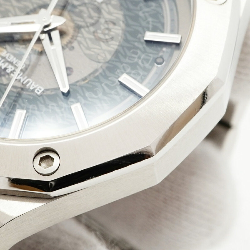 名士 (Baume & Mercier) Riviera Baumatic M0A10702 灰色錶盤男士腕錶-6