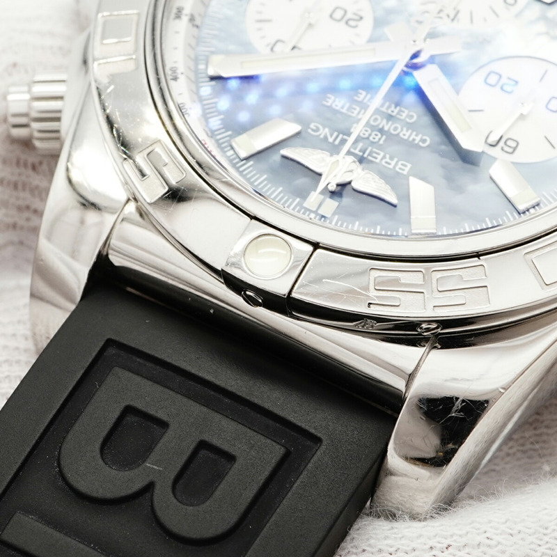 百年靈 Chronomat 44 日本限量版（400 枚）AB01103C BC48 藍色錶盤男士腕錶-5