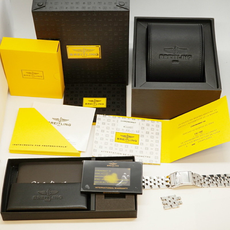 百年靈 Chronomat 44 日本限量版（400 枚）AB01103C BC48 藍色錶盤男士腕錶-8