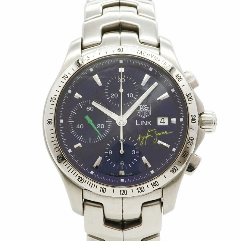 TAG Heuer Link Ayrton Senna 限量版 CJF2113 藍色錶盤男士腕錶-0