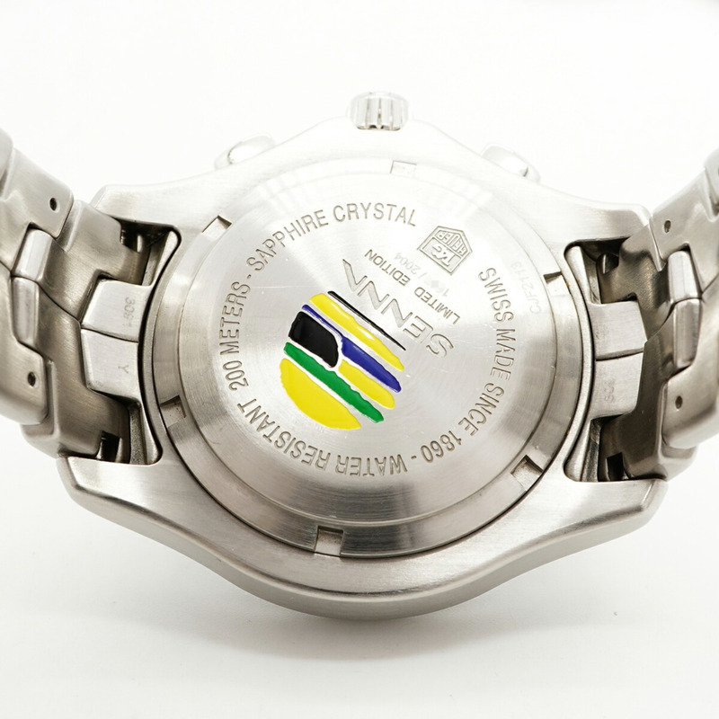 TAG Heuer Link Ayrton Senna 限量版 CJF2113 藍色錶盤男士腕錶-4