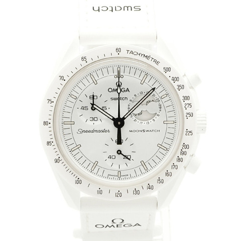 Swatch x Omega 月相任務史努比聯名款 S033W700 白色錶盤男士腕錶