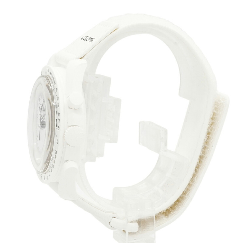 Swatch x Omega 月相任務史努比聯名款 S033W700 白色錶盤男士腕錶-1