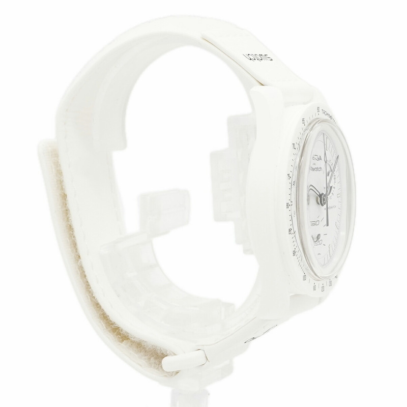 Swatch x Omega 月相任務史努比聯名款 S033W700 白色錶盤男士腕錶-2