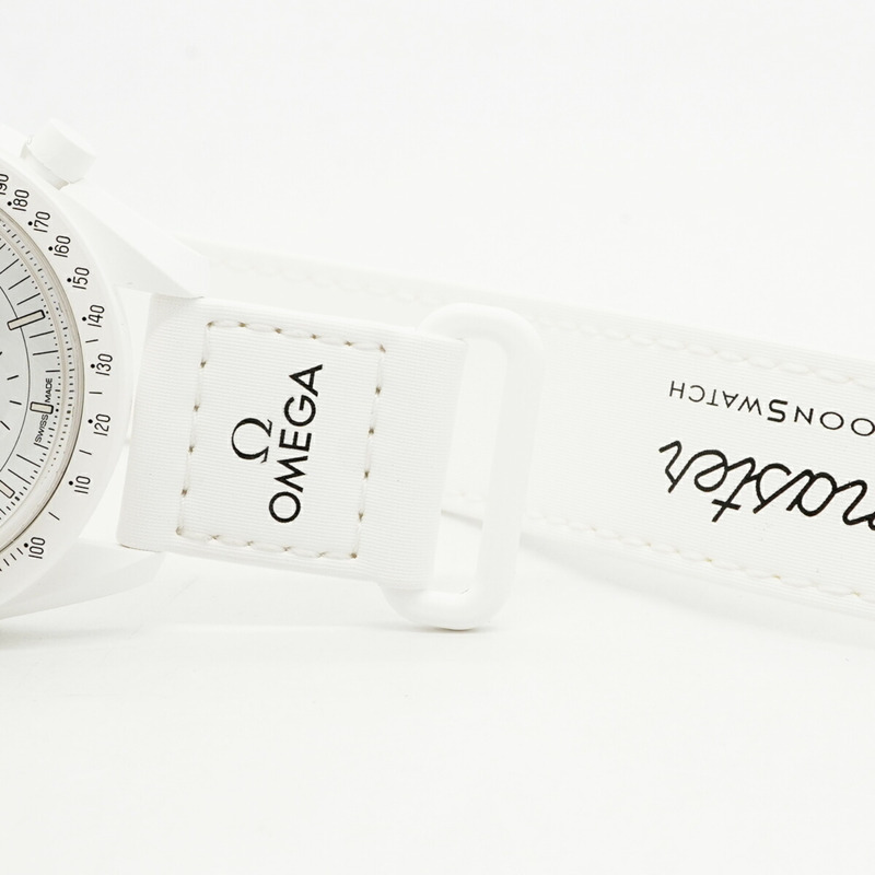 Swatch x Omega 月相任務史努比聯名款 S033W700 白色錶盤男士腕錶-3