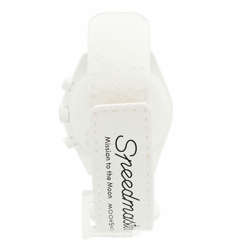Swatch x Omega 月相任務史努比聯名款 S033W700 白色錶盤男士腕錶-5