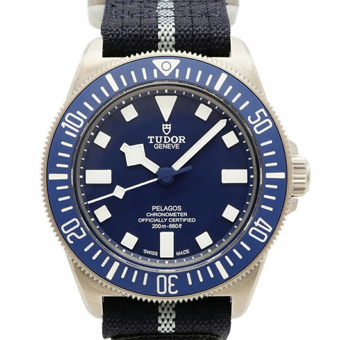 帝舵 Pelagos FXD 25707B 24 (25707B 24) 藍色錶盤男士腕錶