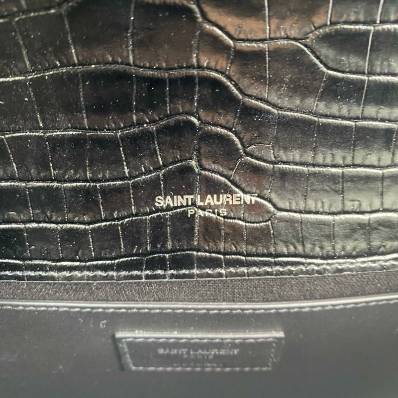 �� SAINT LAURENT ������ Black Crocodile Embossed Calfskin Kate Chain Shoulder Bag �K�F�k���ؖ䏬���獽�Y���w�� GAB354119-267008316-11