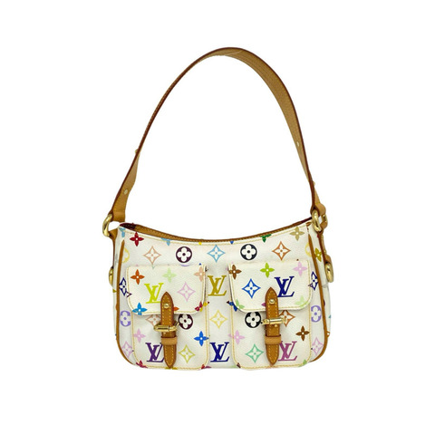 △ LOUIS VUITTON 路易·威登 White Coated Canvas Monogram Multicolor Lodge PM Shoulder Bag 白色塗層帆布經典老花肩背包 M40053-267008178