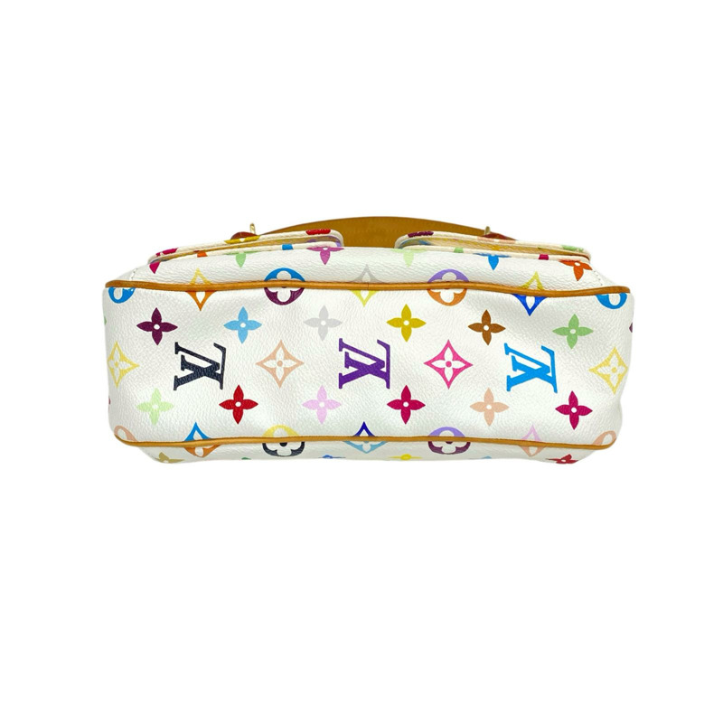 △ LOUIS VUITTON 路易·威登 White Coated Canvas Monogram Multicolor Lodge PM Shoulder Bag 白色塗層帆布經典老花肩背包 M40053-267008178-4