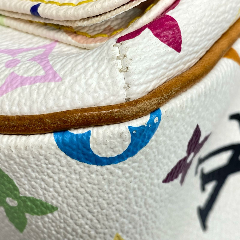 △ LOUIS VUITTON 路易·威登 White Coated Canvas Monogram Multicolor Lodge PM Shoulder Bag 白色塗層帆布經典老花肩背包 M40053-267008178-5