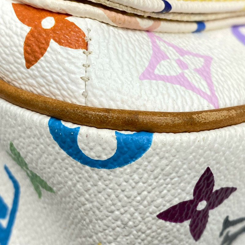 △ LOUIS VUITTON 路易·威登 White Coated Canvas Monogram Multicolor Lodge PM Shoulder Bag 白色塗層帆布經典老花肩背包 M40053-267008178-6