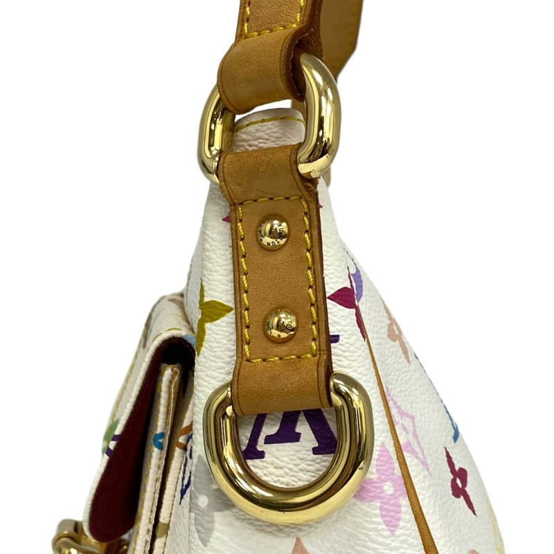 △ LOUIS VUITTON 路易·威登 White Coated Canvas Monogram Multicolor Lodge PM Shoulder Bag 白色塗層帆布經典老花肩背包 M40053-267008178-13