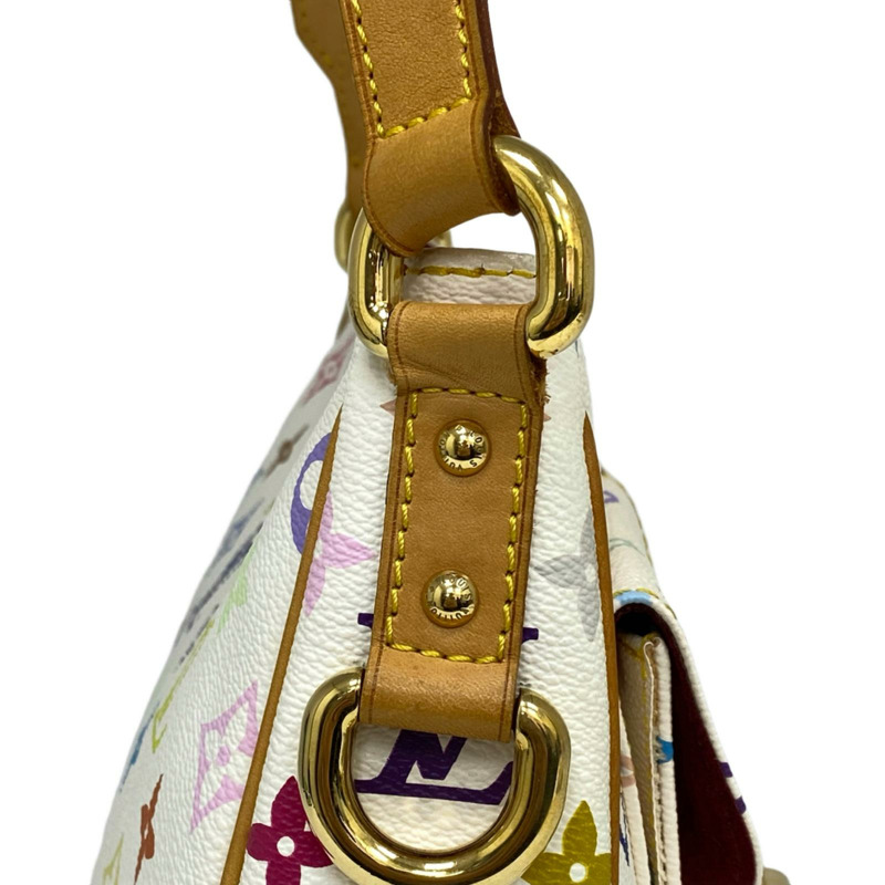 △ LOUIS VUITTON 路易·威登 White Coated Canvas Monogram Multicolor Lodge PM Shoulder Bag 白色塗層帆布經典老花肩背包 M40053-267008178-14