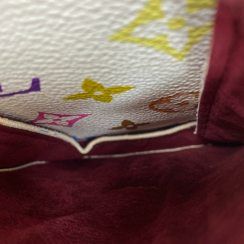 △ LOUIS VUITTON 路易·威登 White Coated Canvas Monogram Multicolor Lodge PM Shoulder Bag 白色塗層帆布經典老花肩背包 M40053-267008178-24