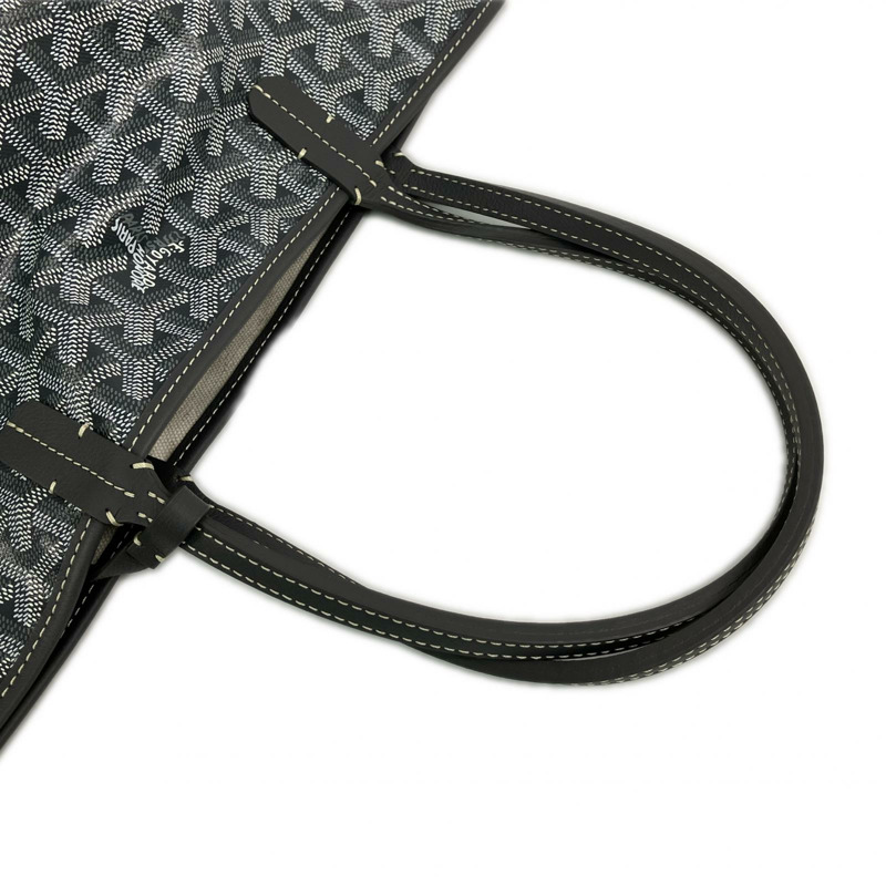 △ GOYARD 高雅德 Grey Coated Canvas Saint Louis PM Tote Bag 灰色塗層帆布托特袋-267008422-6