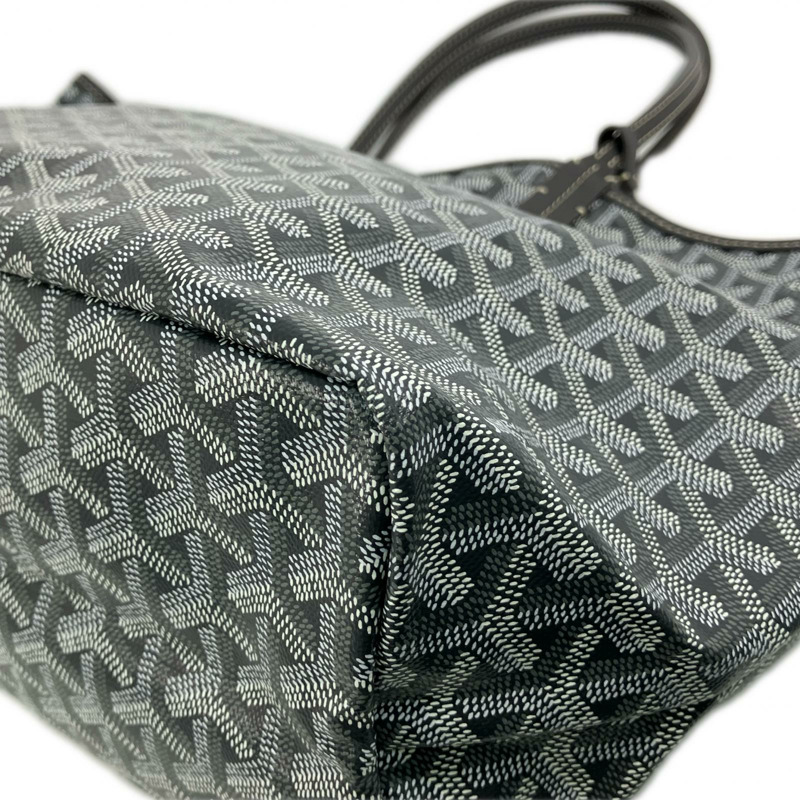 △ GOYARD 高雅德 Grey Coated Canvas Saint Louis PM Tote Bag 灰色塗層帆布托特袋-267008422-7