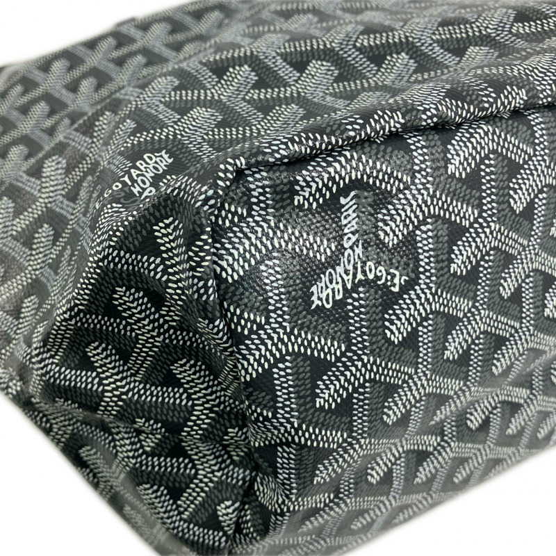 △ GOYARD 高雅德 Grey Coated Canvas Saint Louis PM Tote Bag 灰色塗層帆布托特袋-267008422-8