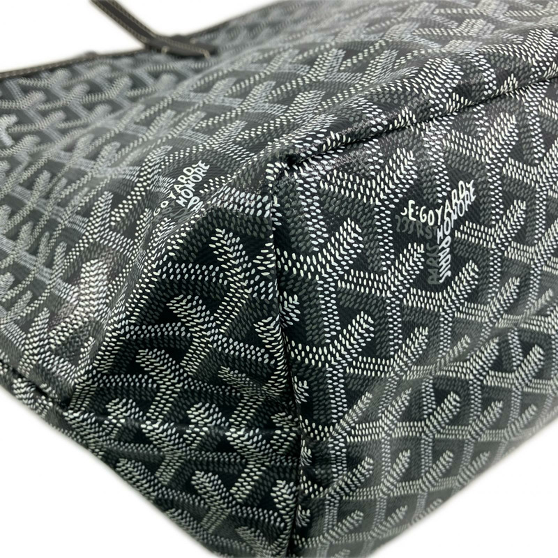 △ GOYARD 高雅德 Grey Coated Canvas Saint Louis PM Tote Bag 灰色塗層帆布托特袋-267008422-10