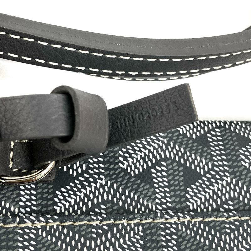 △ GOYARD 高雅德 Grey Coated Canvas Saint Louis PM Tote Bag 灰色塗層帆布托特袋-267008422-14