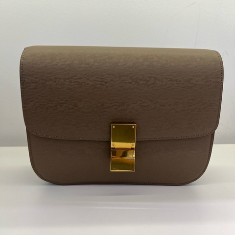 99新 Celine/賽琳 牙簽紋Box單肩包 無配件