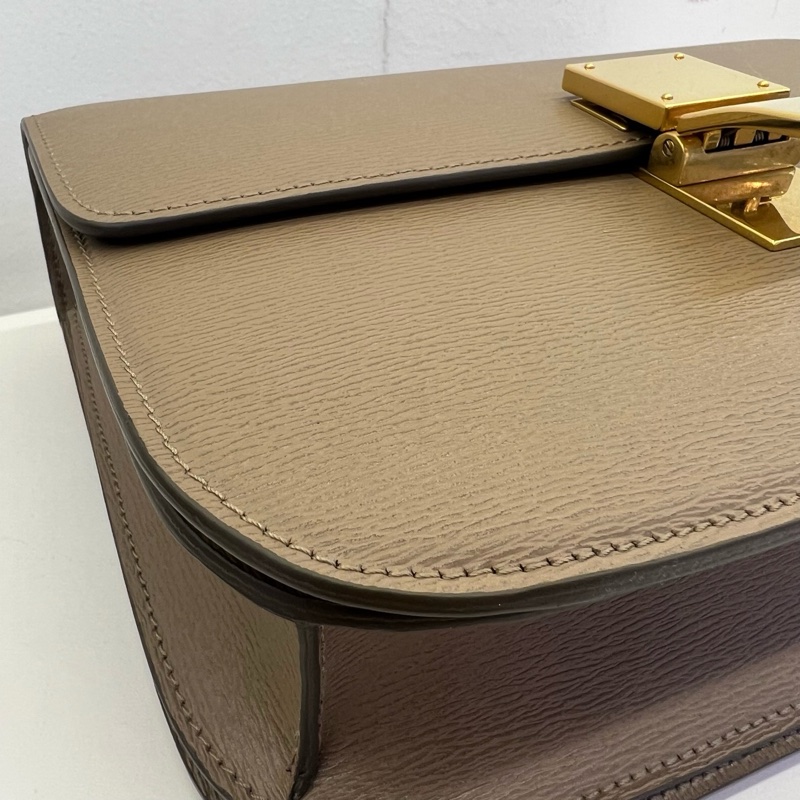 99新 Celine/賽琳 牙簽紋Box單肩包 無配件-2