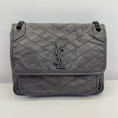 聖羅蘭/YSL Niki中號，灰色，無配件 單品