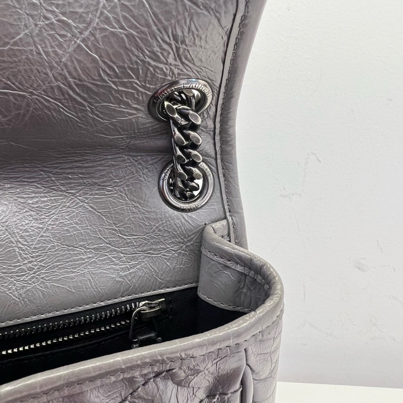 聖羅蘭/YSL Niki中號，灰色，無配件 單品-8