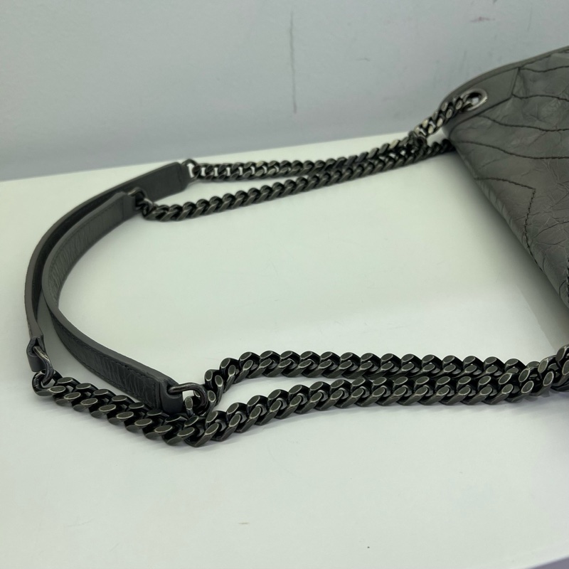 聖羅蘭/YSL Niki中號，灰色，無配件 單品-12
