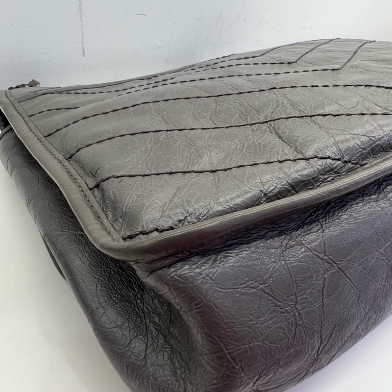 聖羅蘭/YSL Niki中號，灰色，無配件 單品-15