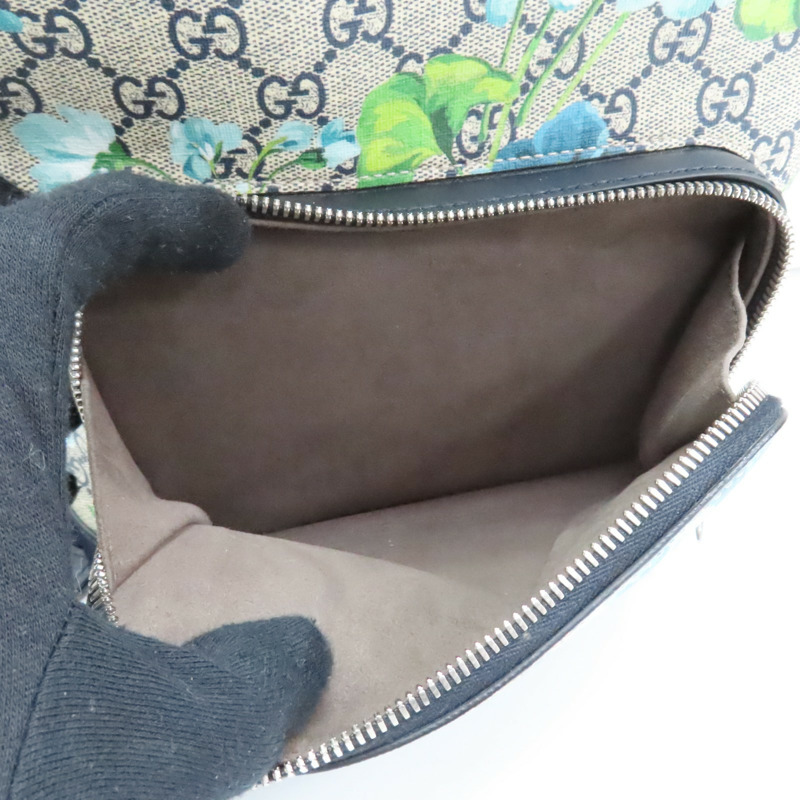 藍色 GG Supreme Blooms帆布 Day 後背包【GUCCI 古馳】 546327-2