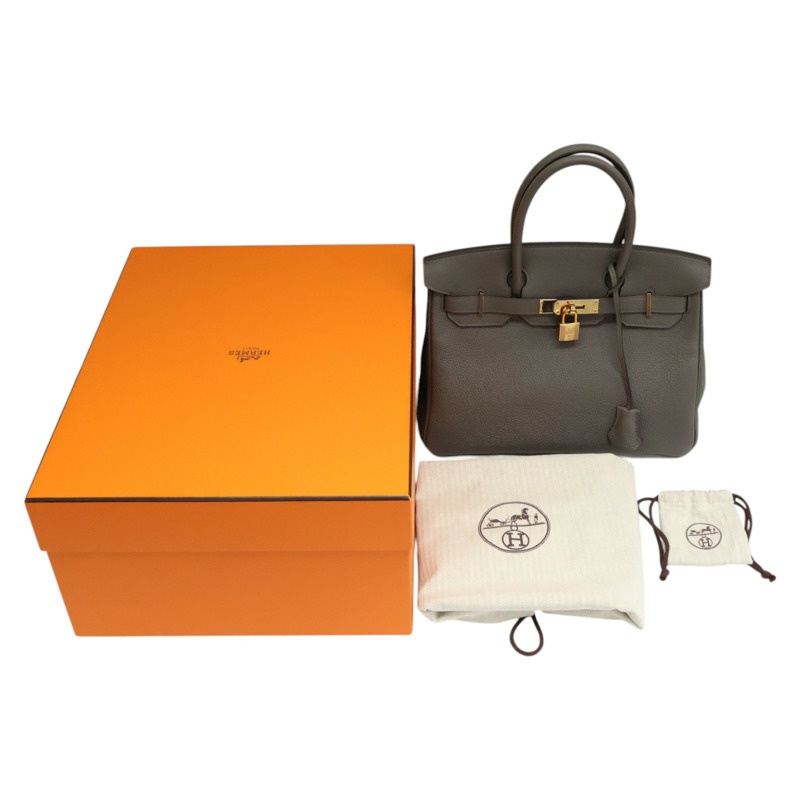 錫器灰 Togo牛皮 Birkin 30 柏金包 手提包 Z刻 金釦【HERMES 愛馬仕】-11