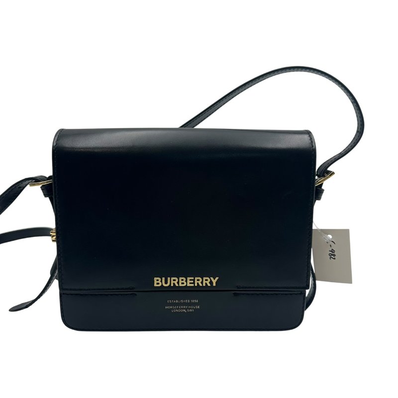 【美收精品】BURBERRY 黑斜背包 C-482【隔月月中將轉賣至日本 上架期限30天】-0