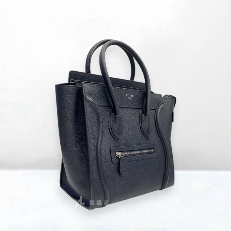 S5446-CELINE LUGGAGE黑色牛皮大號囧包-1