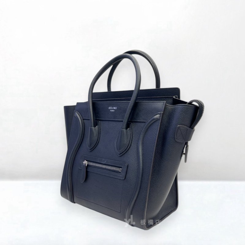 S5446-CELINE LUGGAGE黑色牛皮大號囧包-2