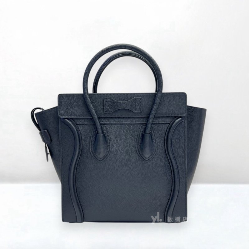 S5446-CELINE LUGGAGE黑色牛皮大號囧包-3
