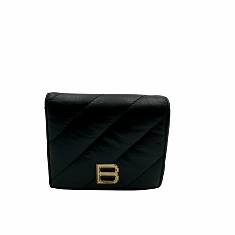 【美收精品】Balenciaga 黑短夾C-483【隔月月中將轉賣至日本 上架期限30天】