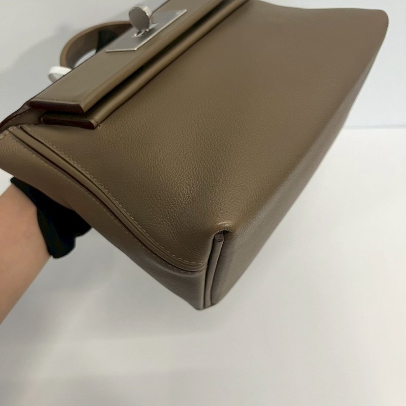 Hermes 2424 mini 大象灰 銀釦 B刻 Evercolor皮 全配有購證+鑑定書-8