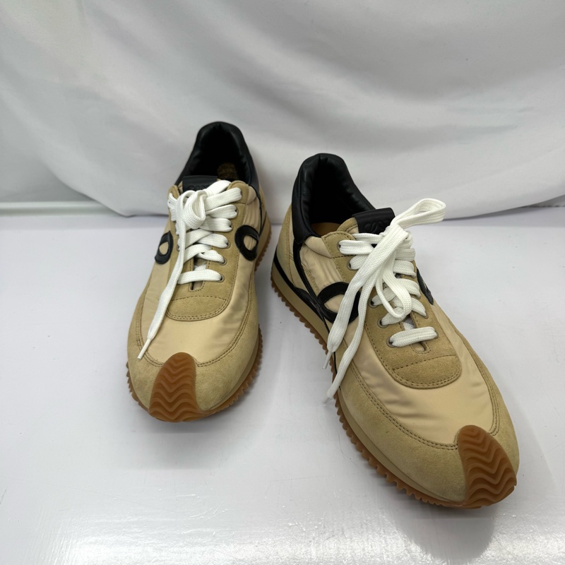 LOEWE 拼接麂皮尼龍運動鞋 592306 #40-0